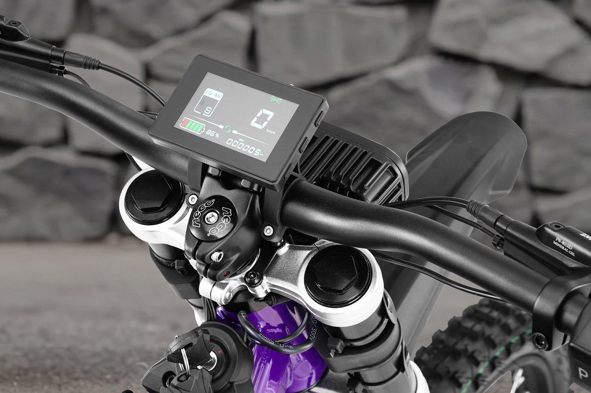 TE dirt ebike digital LCD dashboard with speed power display control panel