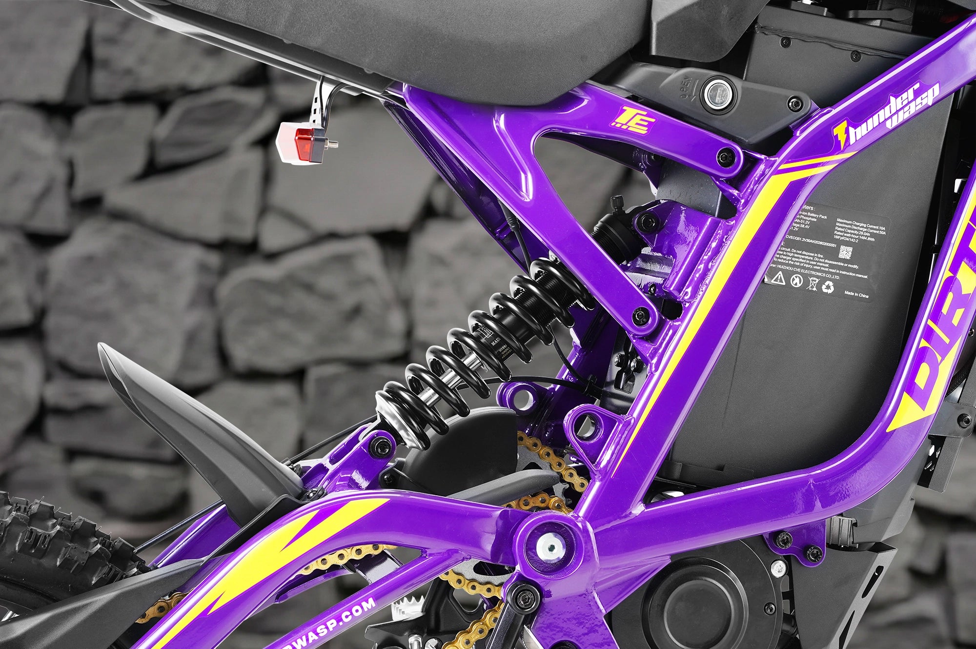 TE dirt ebike lightweight high strength offroad alloy steel frame structure
