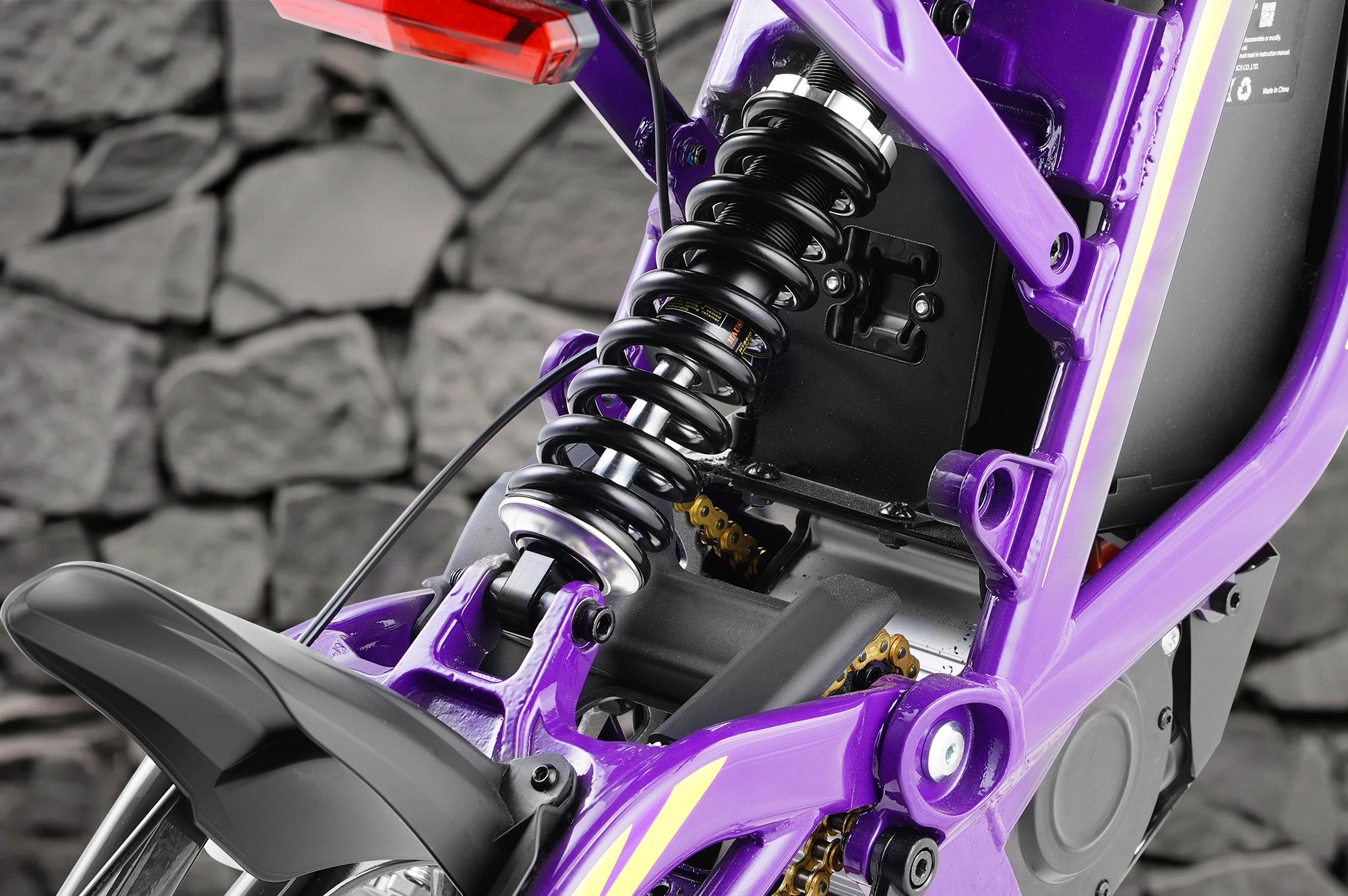 TE dirt ebike adjustable rear shock absorber suspension for bumpy roads