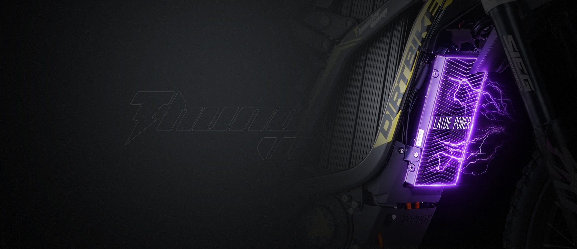 Wide banner introducing X10 dirt ebike 10000W high power controller supporting 0-30MPH in 4.2 seconds