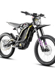 X10 off-road electric dirt bike front angle view with 53 MPH top speed