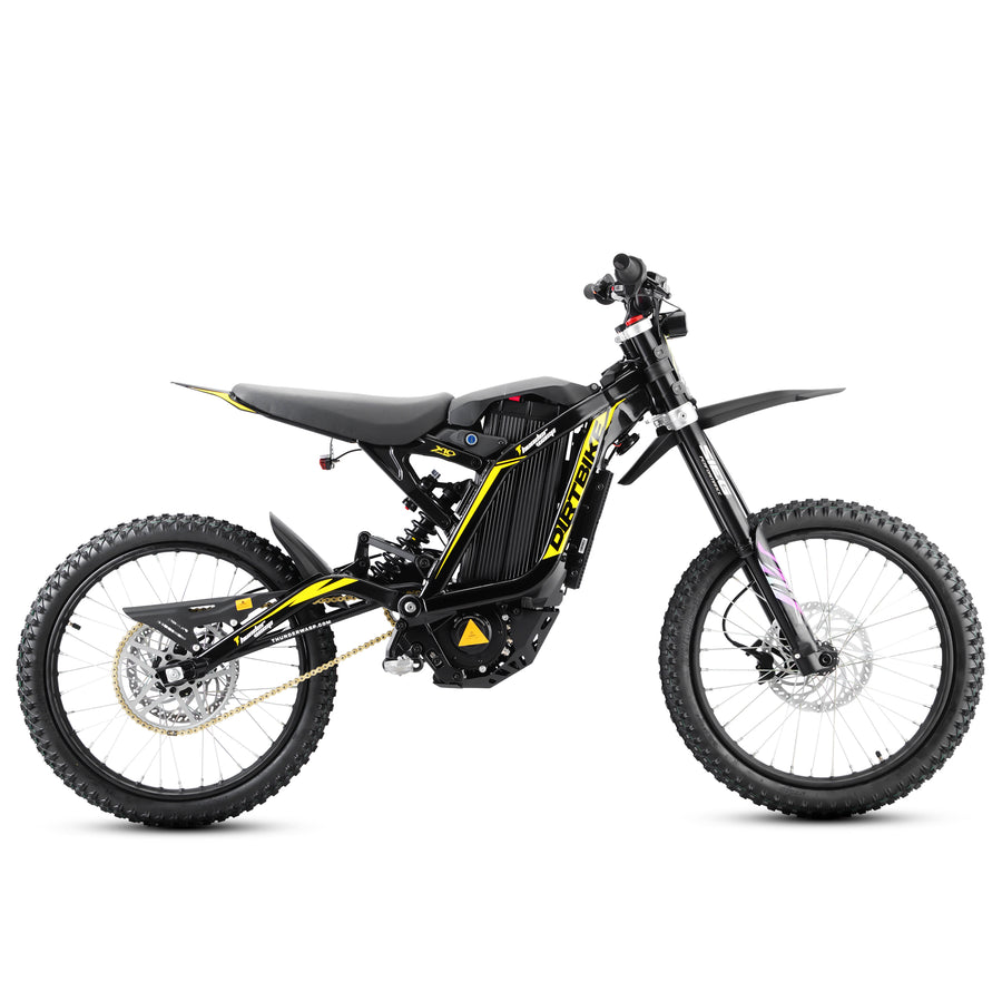 X10 off-road electric dirt bike for adults with 10000W motor side view