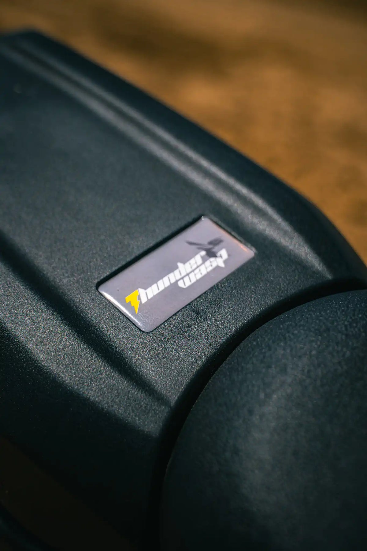 Detailed close-up of XR16 Thunderwasp Logo part for offroad racing use